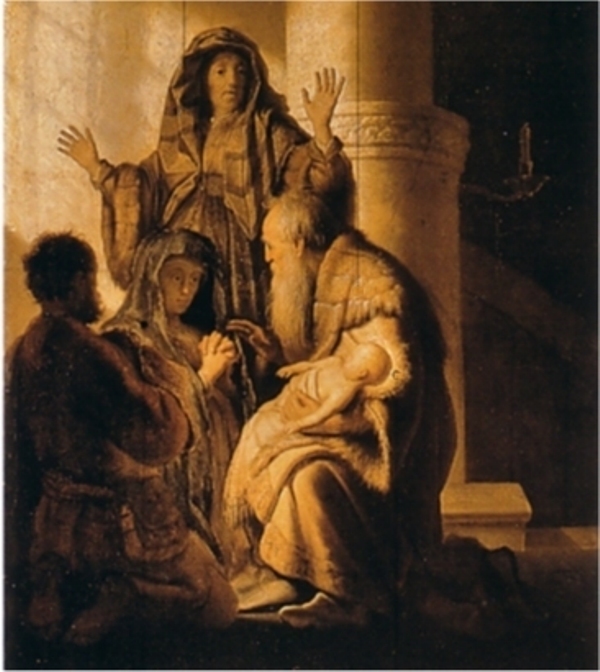 Simeón y la profetisa Ana.